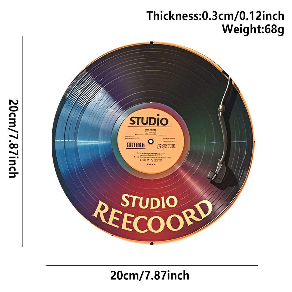 20*20*0.3cm · 木质装饰挂牌 唱片STUDIO