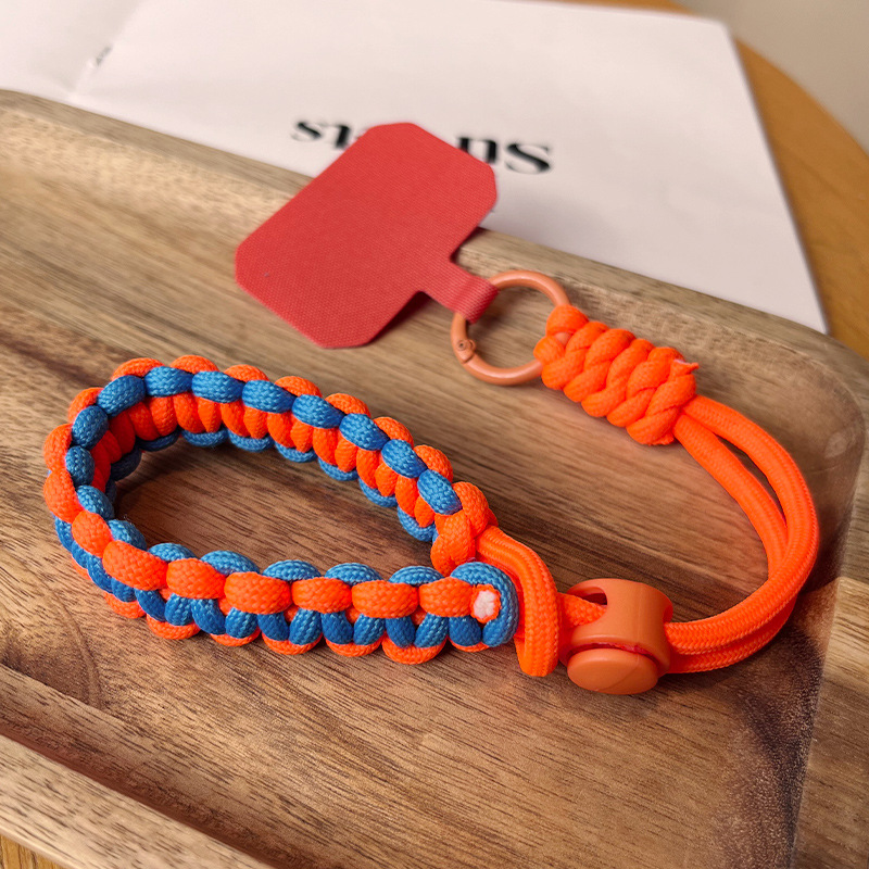 European travel phone strap short wrist adjustable braided strap outdoor sports sturdy men and women