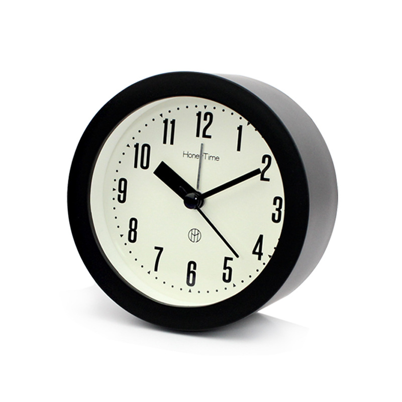Nordic round digital alarm clock children student gift home decoration silent sweep second night light clock table