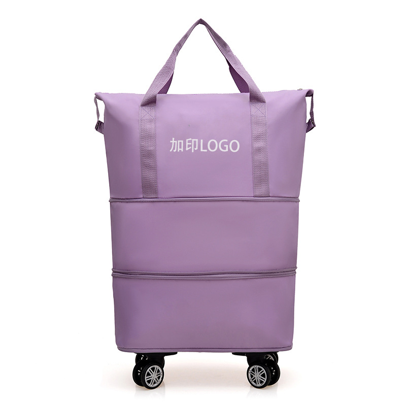 Foldable multi-purpose luggage large capacity handbag student use pull rod box universal wheel carry-on bag travel bag