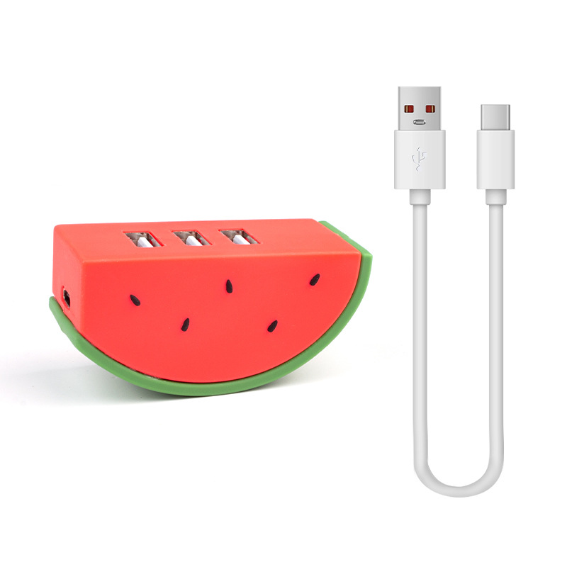 New Cartoon Hub Multi-function Expansion Laptop Hub Fruit Hub 3-port Splitter