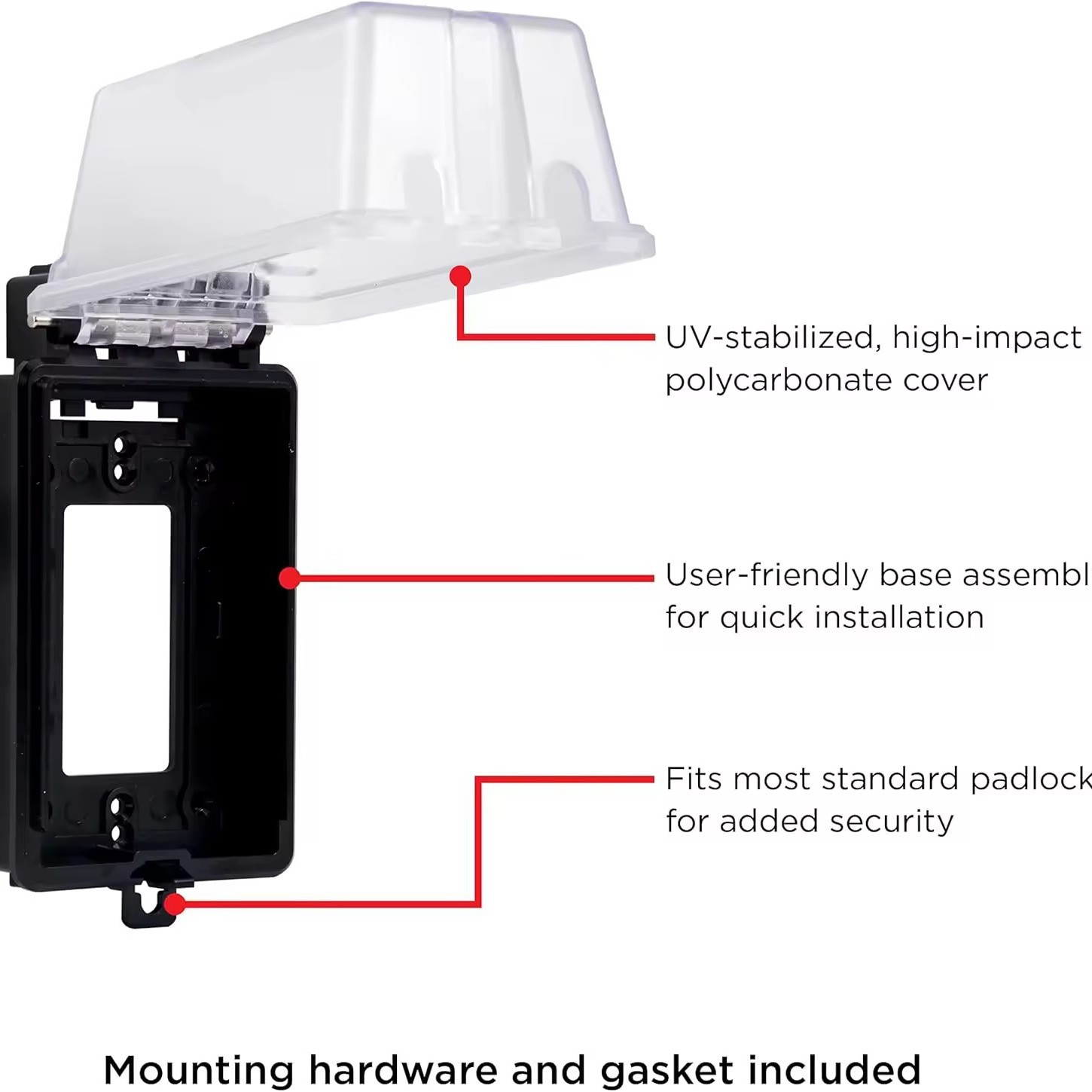 US UL American standard outdoor waterproof socket box, GFCI/Duplex/Toggle rainproof cover plate waterproof