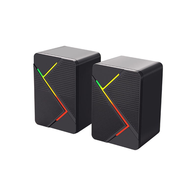 New computer colorful glowing speaker multimedia desktop game mini wired USB desktop small speaker