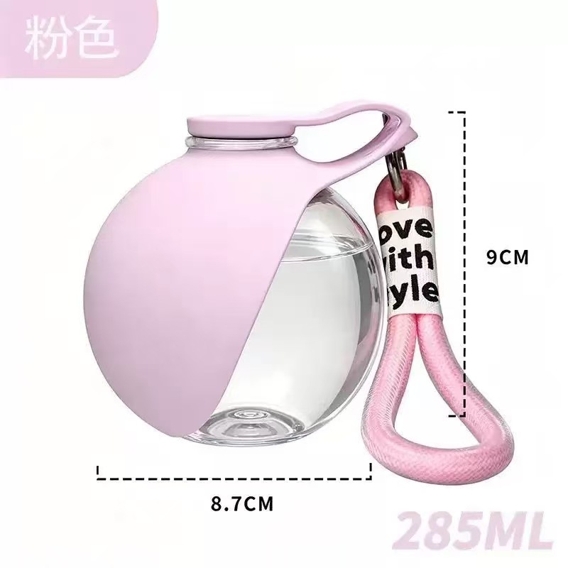 New Pet Supplies Stainless Steel Water Bottle Round Outdoor Water Cup Portable Foldable Cat Dog Water Dispenser