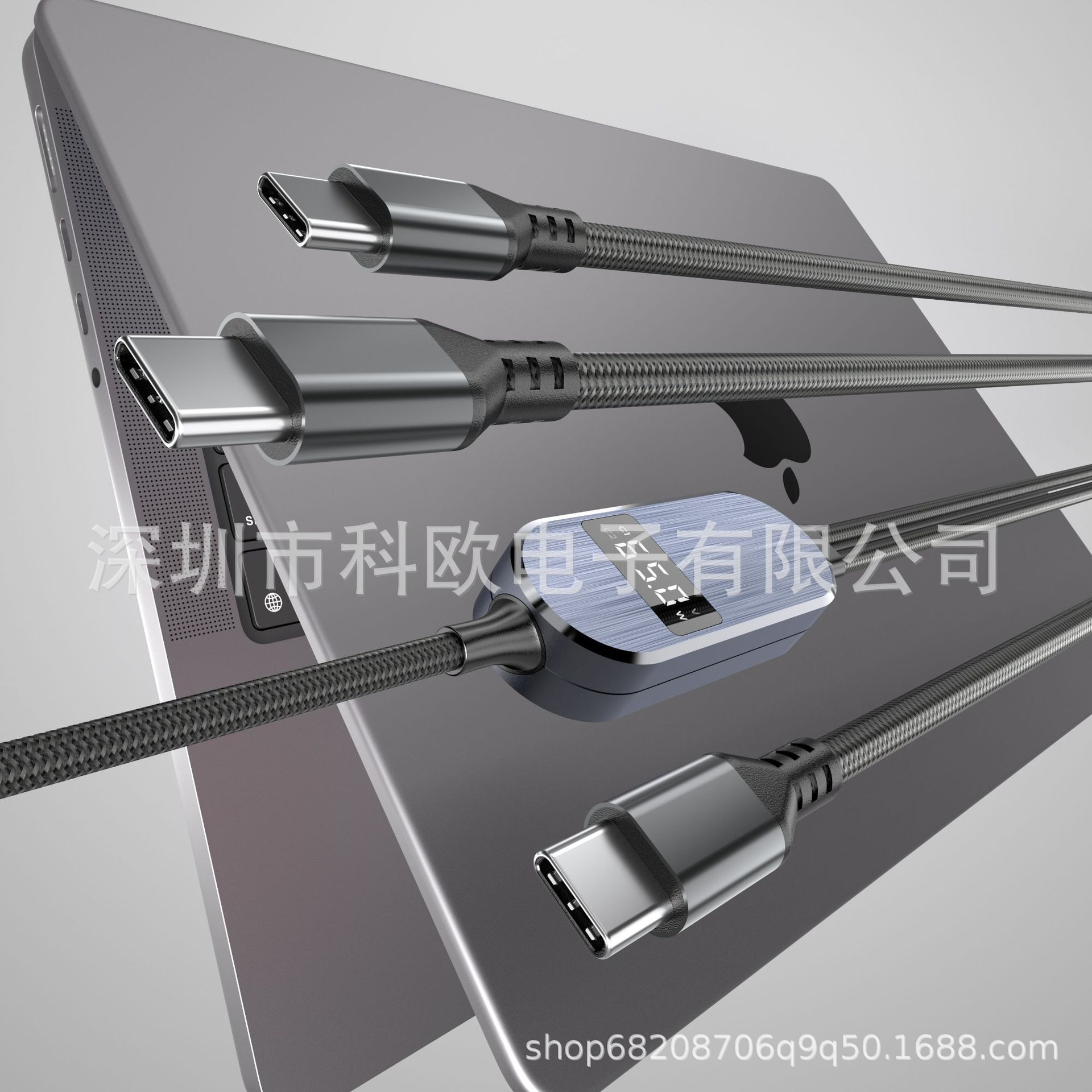 Display 100W Charging Cable, 2-in-1 Charging Cable for Various Phones and Computers