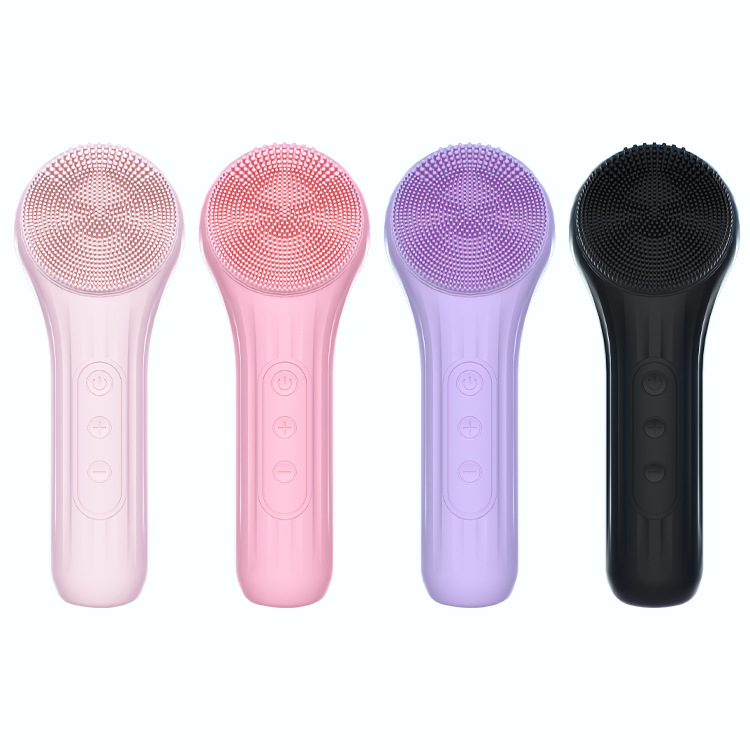 Electric Face Brush Heating Waterproof Pore Cleaner Vibration Beauty Silicone Face Cleanser Home Use Temperature Heating
