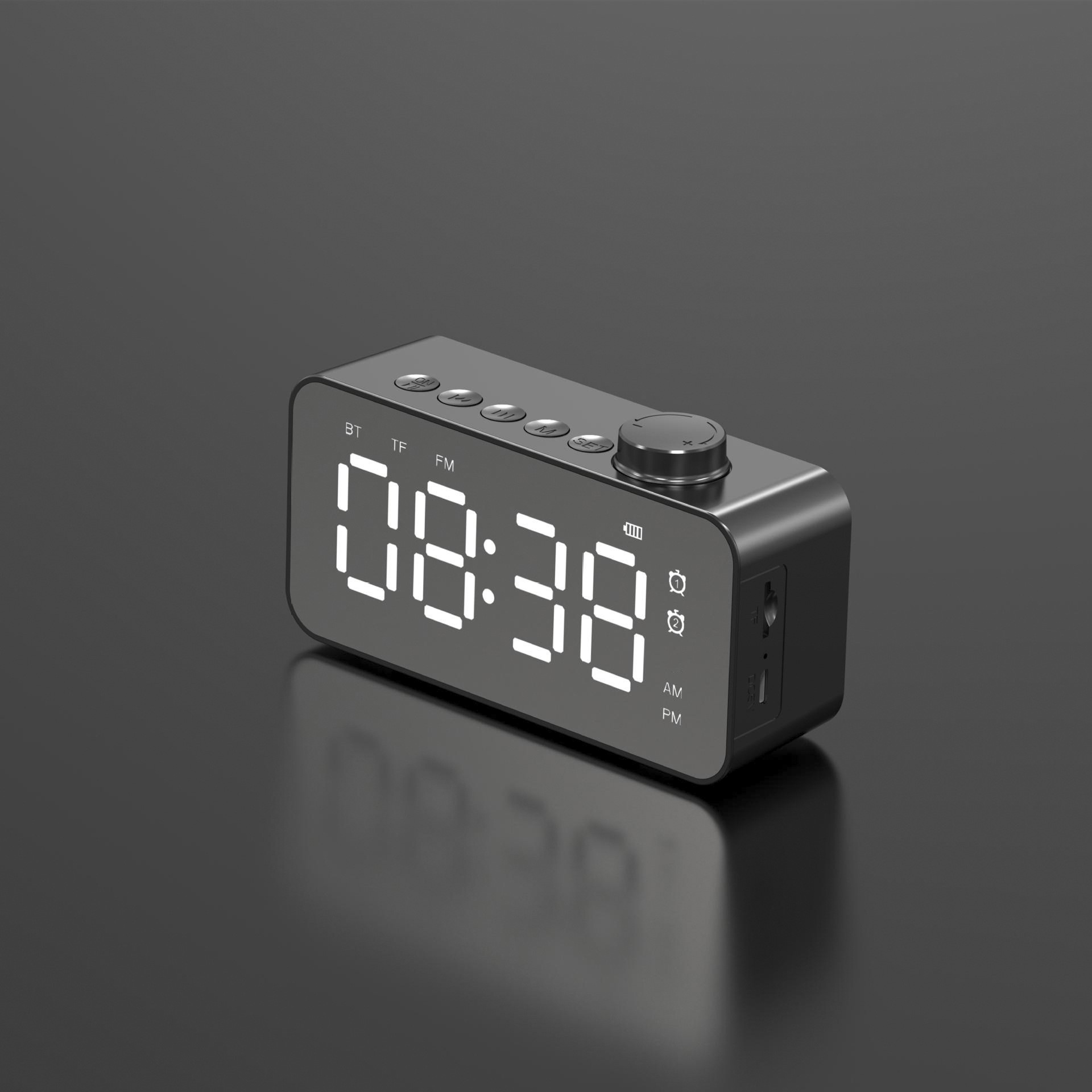 Clock speaker Bluetooth speaker gift clock alarm smart speaker heavy bass card desktop small speaker