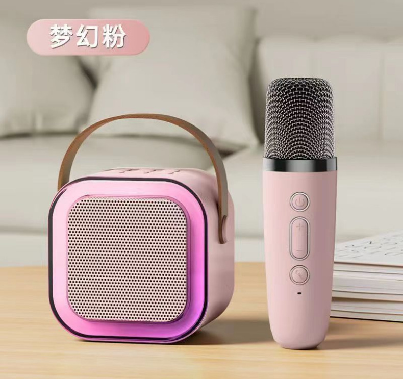 Microphone Speaker All-in-One Microphone Home Wireless Bluetooth Speaker Mini Portable K Song K12 New