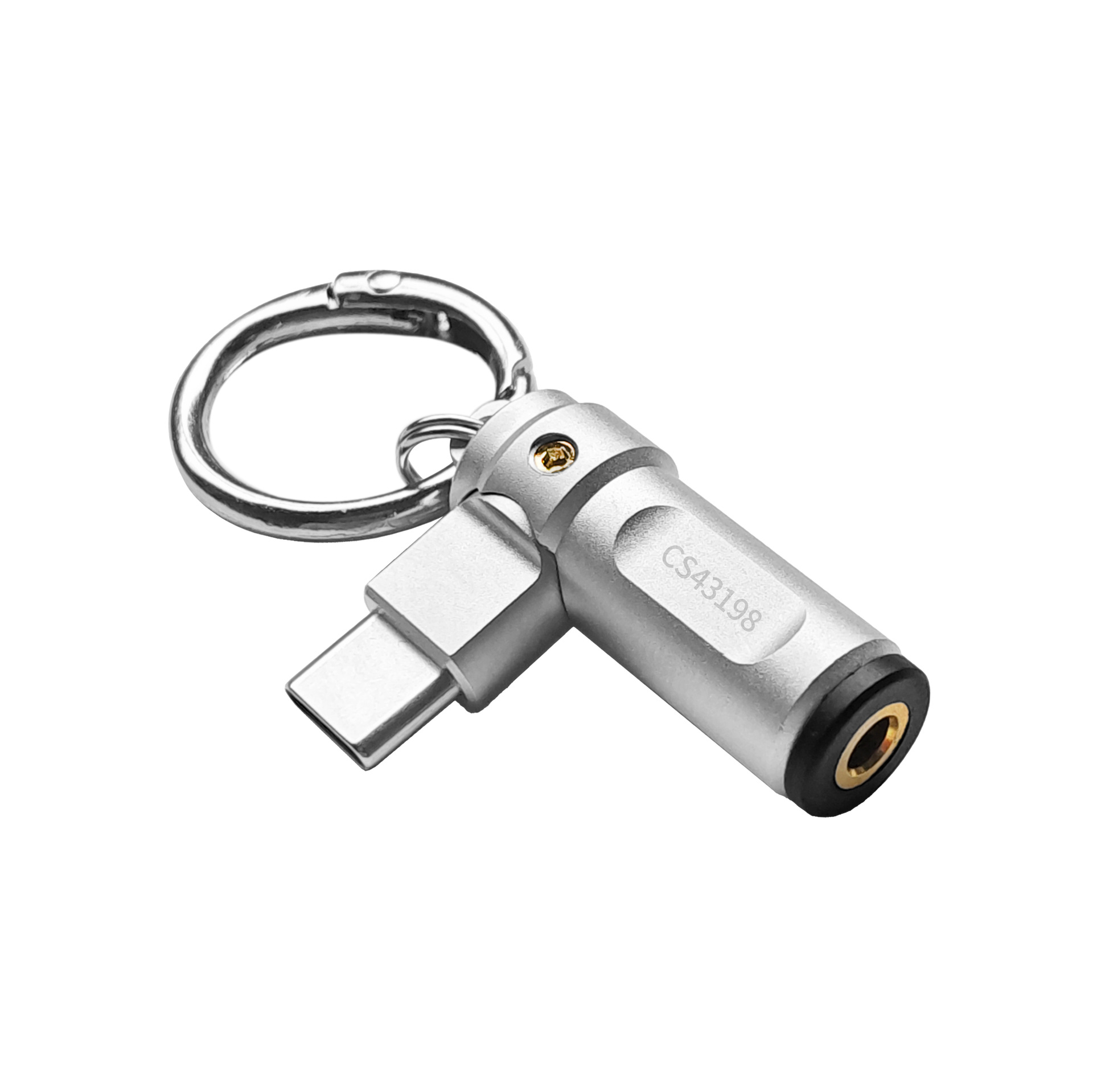 Portable decoding earphone amplifier Type-C bent CS43198 small tail full copper 9281AC earphone adapter