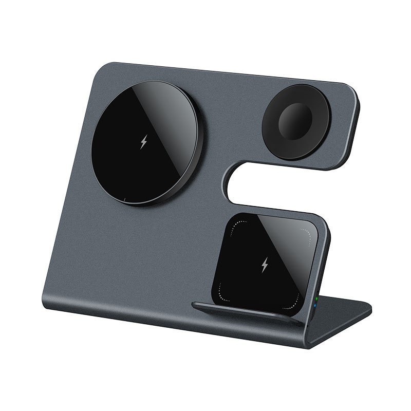 Magnetic three-in-one wireless charger foldable phone stand for Apple phones fast charging flash charging