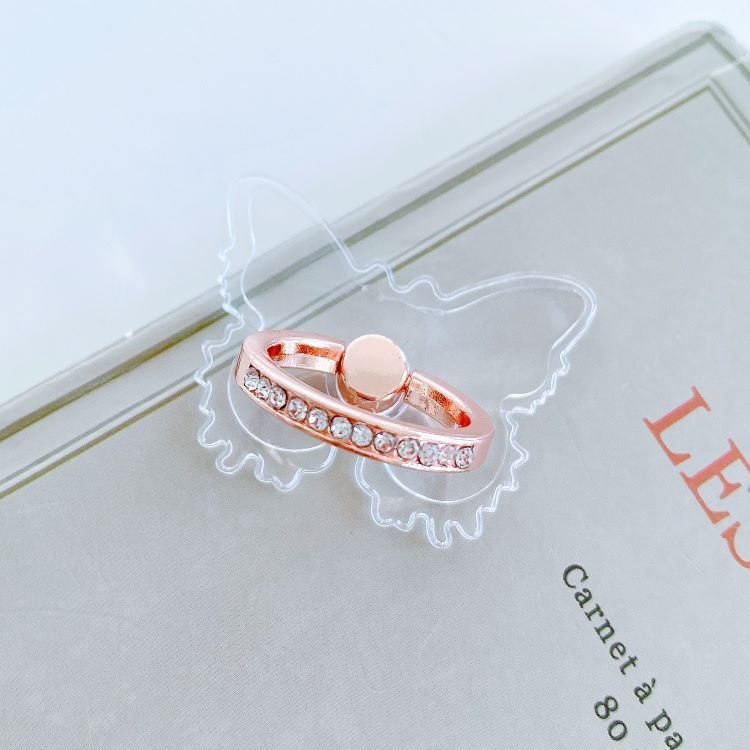 Rose gold diamond ring stand transparent acrylic ring stand transparent diamond ring buckle phone stand