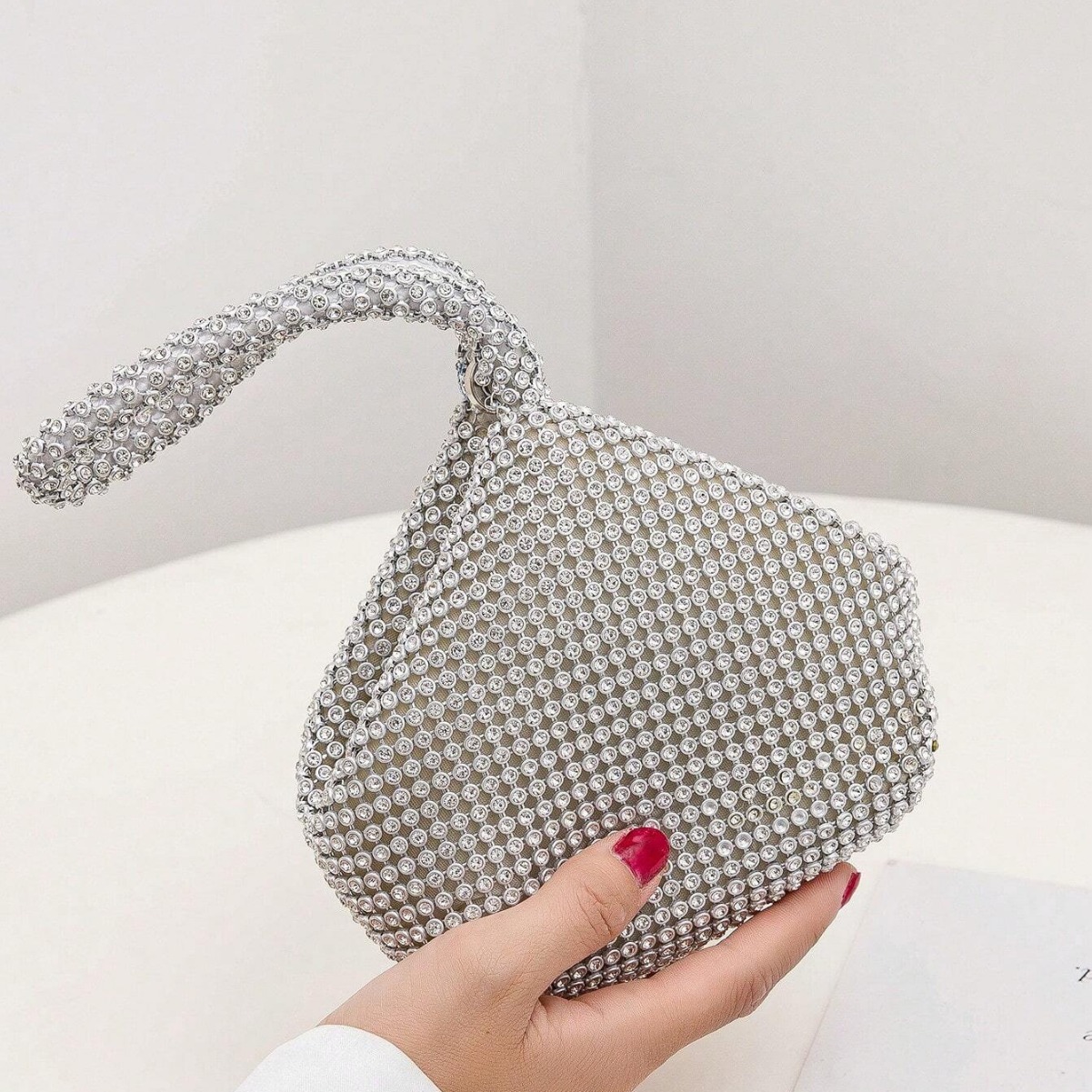 Diamond Evening Bag Pure Handmade Rhinestone Mine Evening Bag Clutch Banquet Bag Women's Handbag