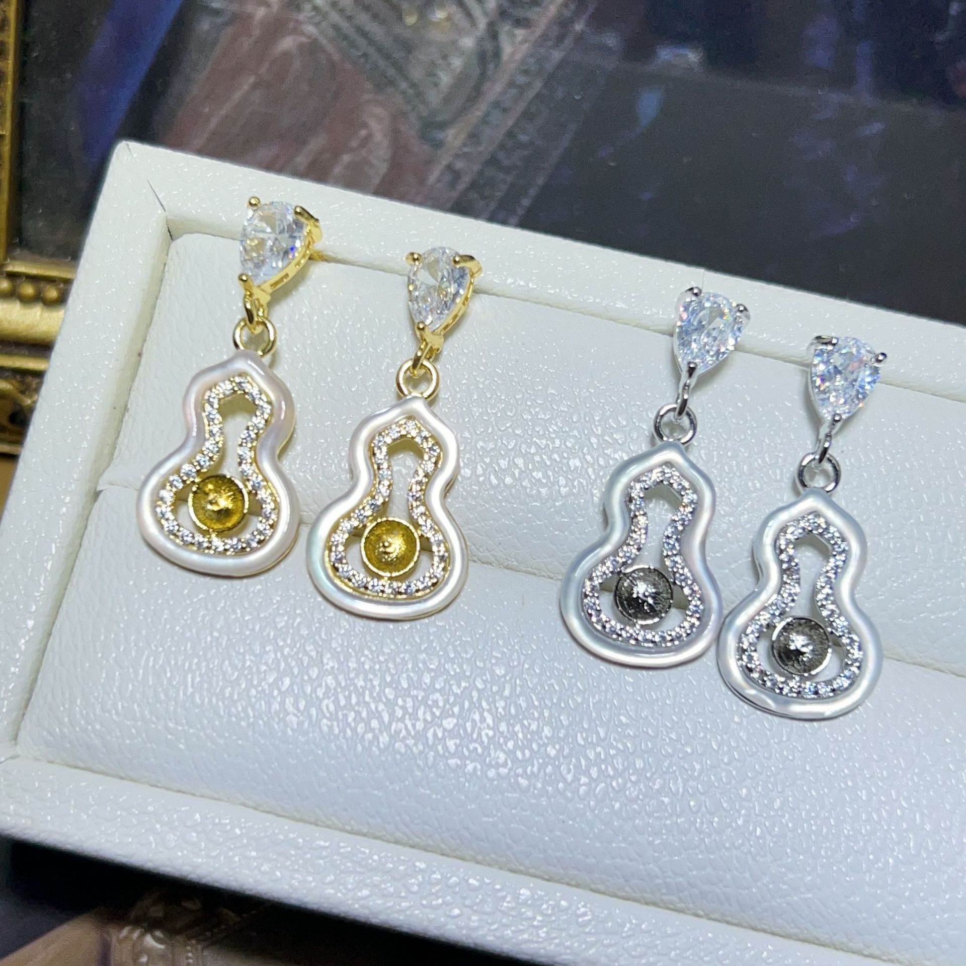 金色托（不含珠） · P1334贝母葫芦（6mm）