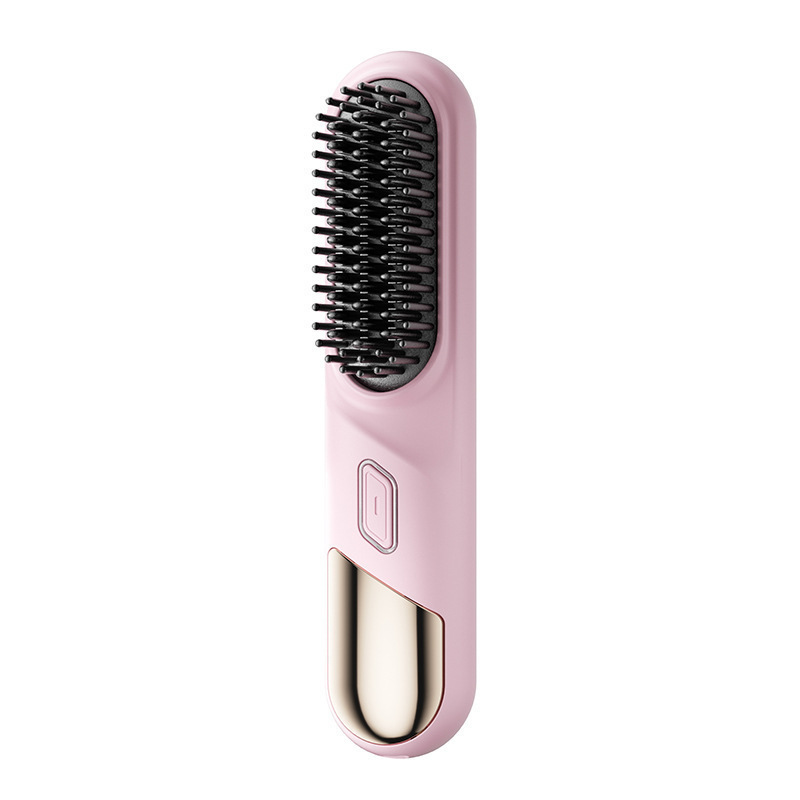 New straightening comb wireless straightener USB charging LCD ceramic straight and curl portable straightening curling comb