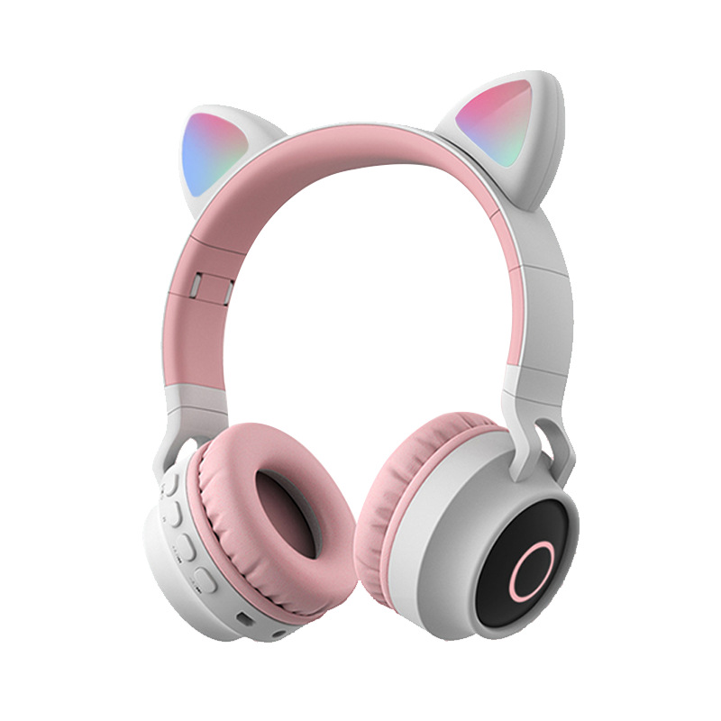 Headband Wireless Bluetooth Cat Ear Headphones Music Phone Computer Girl Cute Light Gaming E-sports Earphone