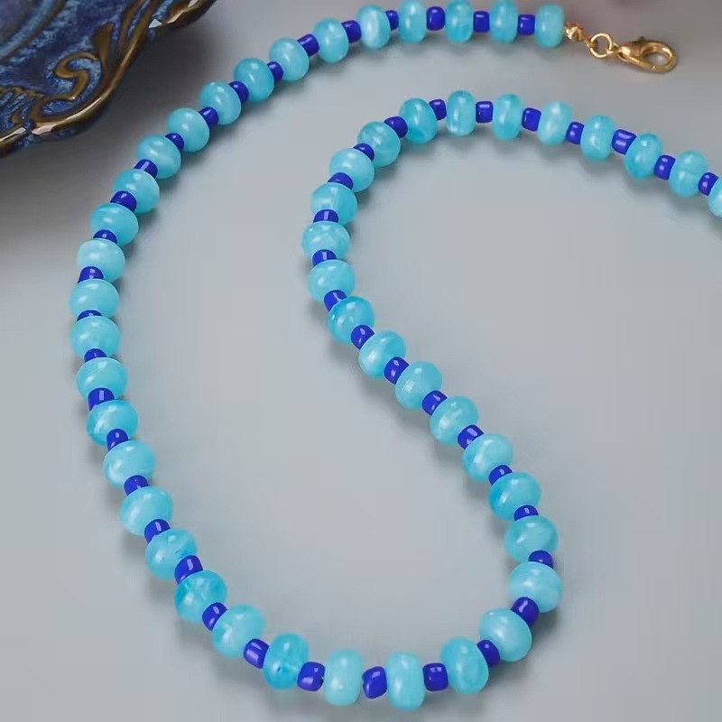 Casual Handmade Natural Stone Beaded Necklace Women's Necklace
