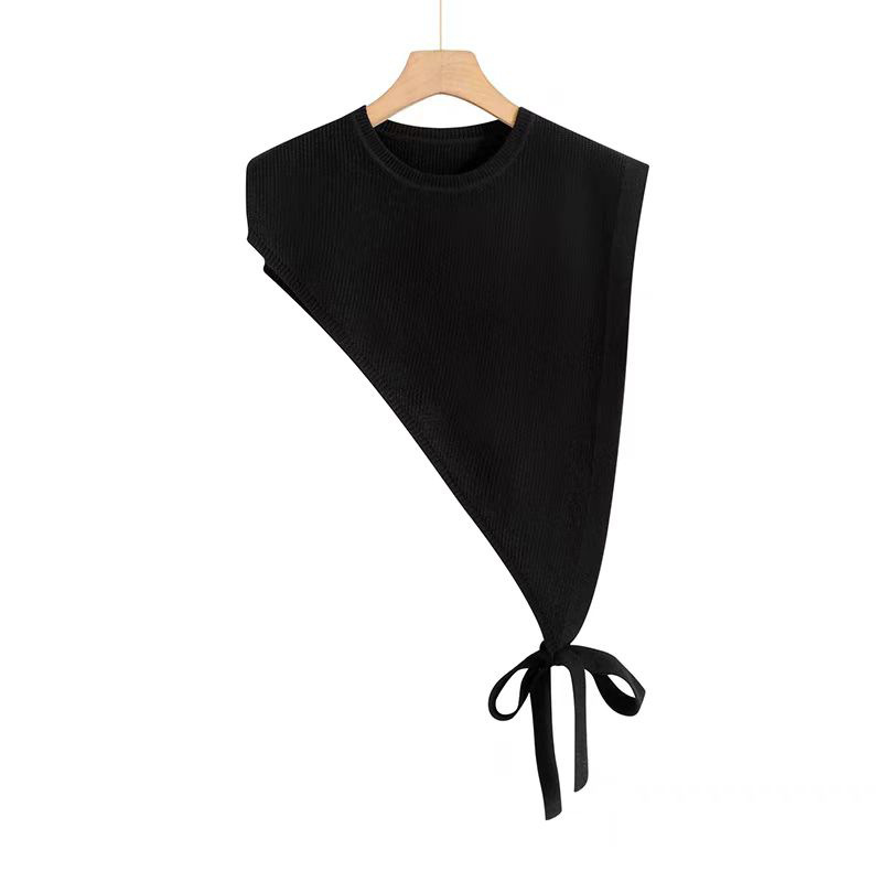 Slant edge triangle shawl tie design face-brightening small shawl outer cardigan