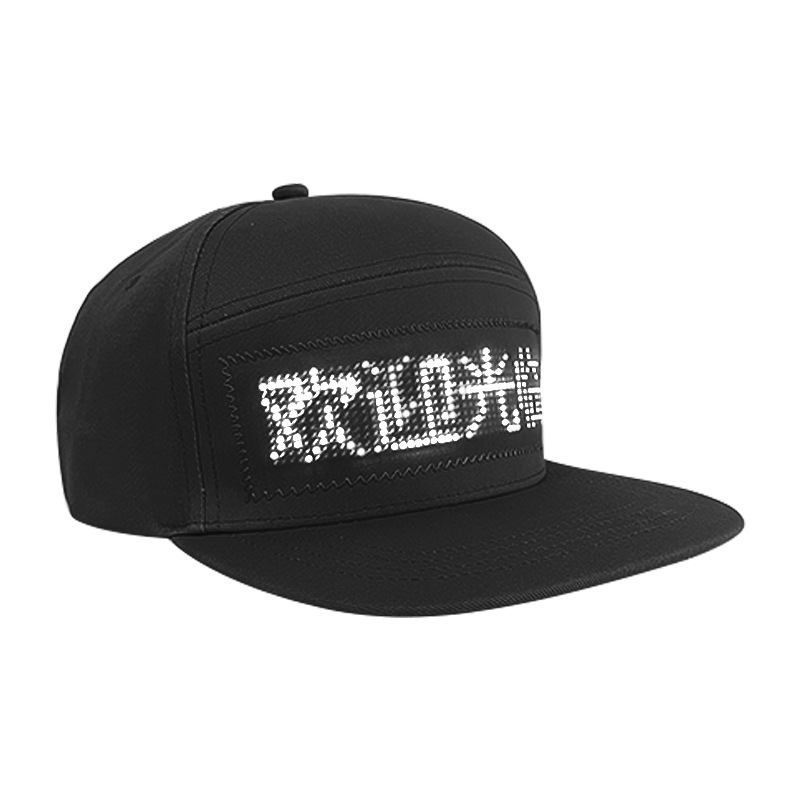 LED Light-Up Hats, LED Advertising Hats Controlled via Smartphone, Wireless-Controlled Cotton LED Hats
