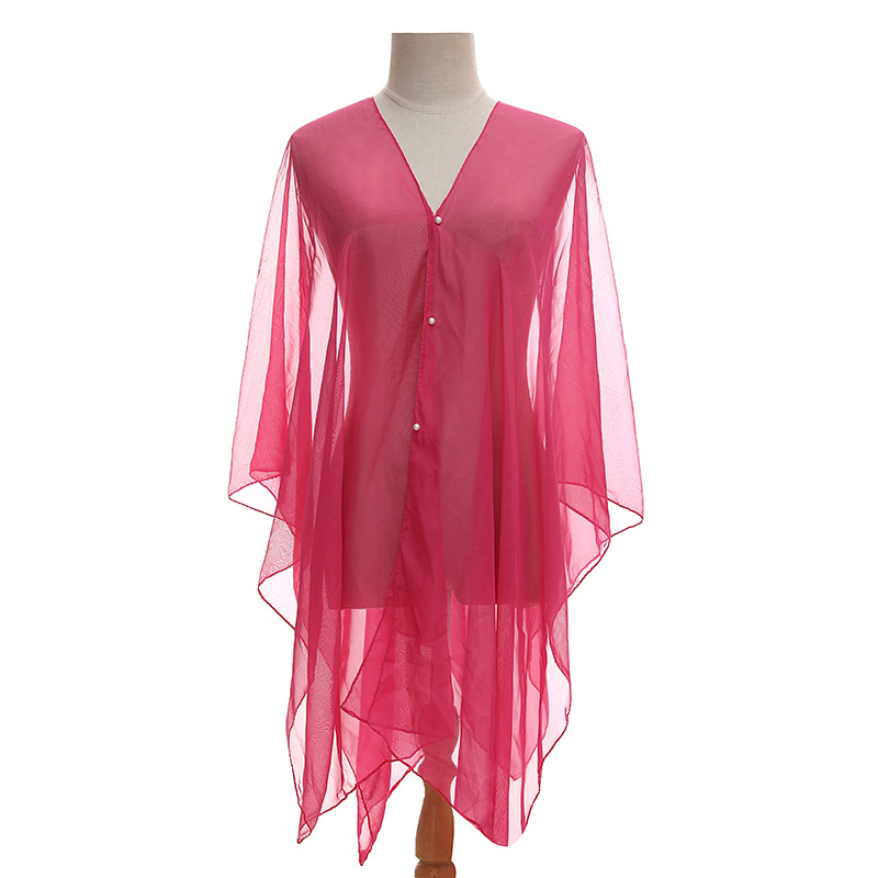 Summer New Scarf Solid Color Sun Protection Shawl Live Streaming Imitation Silk Shawl