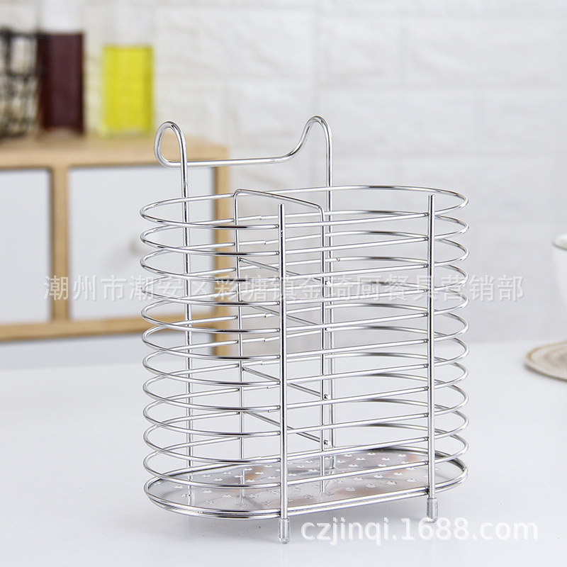 Drain basket kitchen supplies household chopstick holder hanging basket storage rack stainless steel cutlery kitchen storage rack