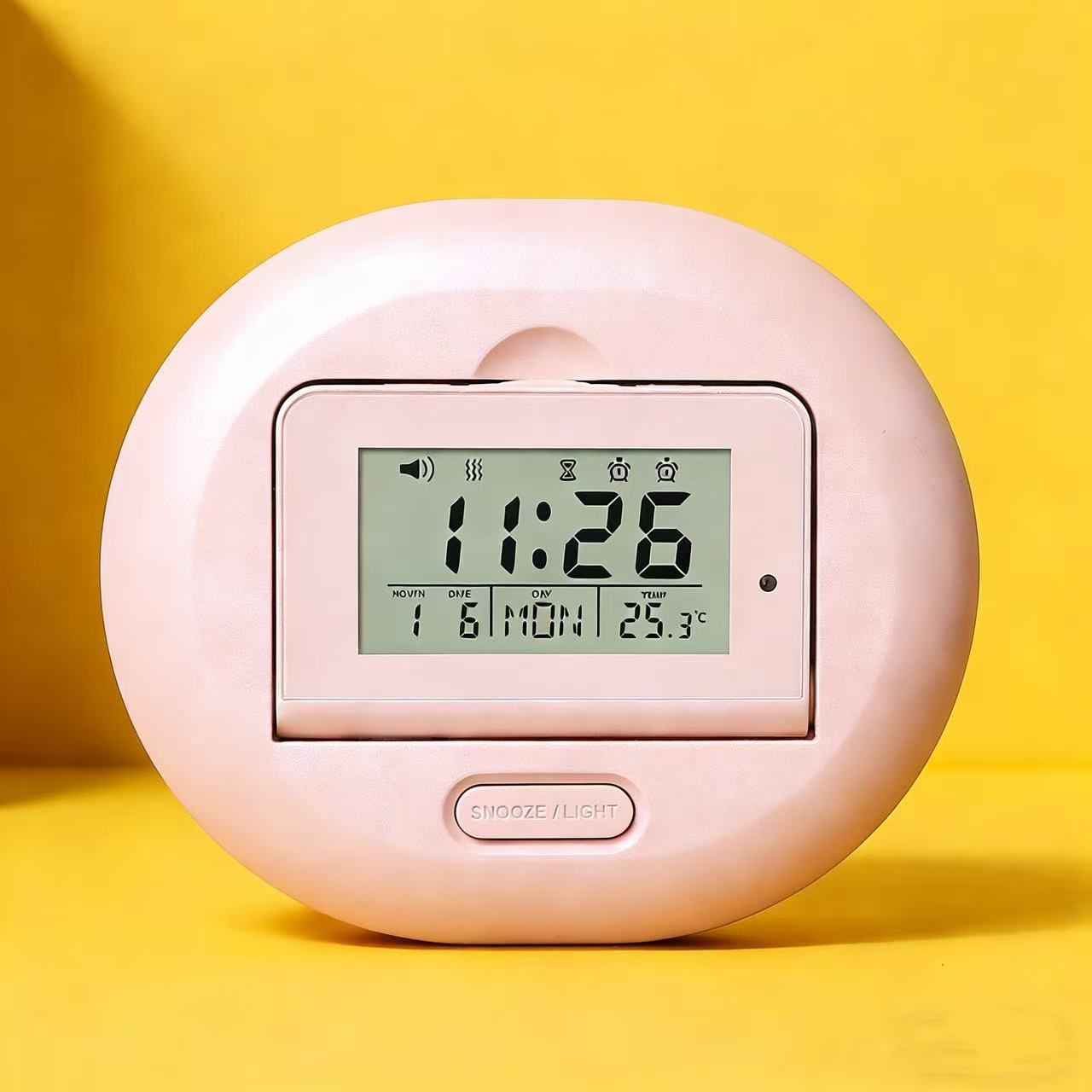 Student vibration alarm clock, children's bedside night-light electronic multifunctional LED clock, countdown timer clock