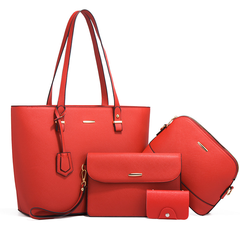 Women's bag celebrity shoulder handbag 2026 new large capacity crossbody four-piece set mother-child bag