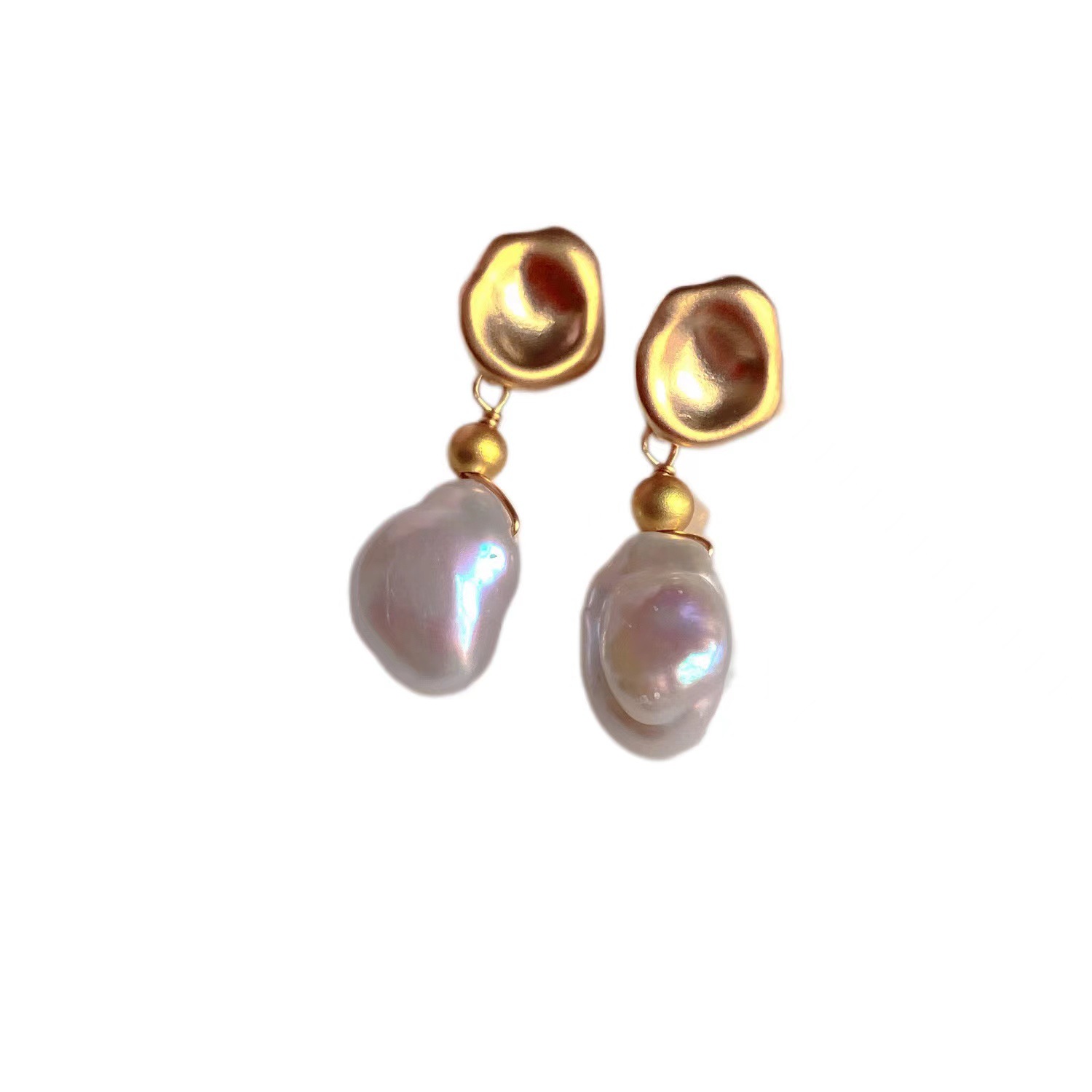 Natural freshwater pearl minimalist earrings zircon studs niche ear accessories elegant women's accessories