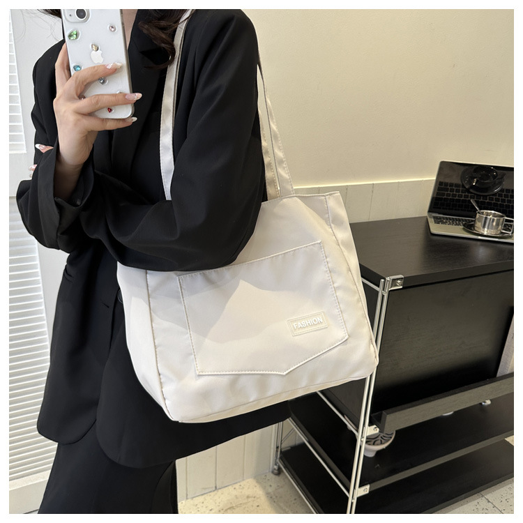 Spring and Summer New Tote Bag Women 2026 Casual Canvas Single Shoulder Bag Student Handbag Shopping Bag