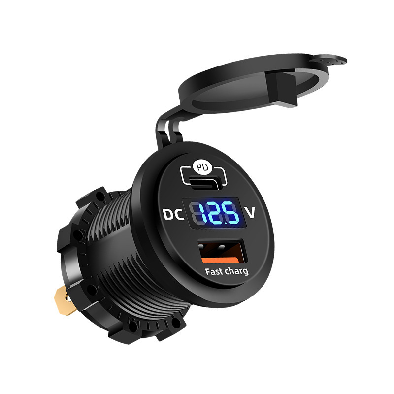 Modified Car Charger Fast Charge Motorcycle Car Cigarette Lighter One-to-Many PD Fast Charge Adapter Plug