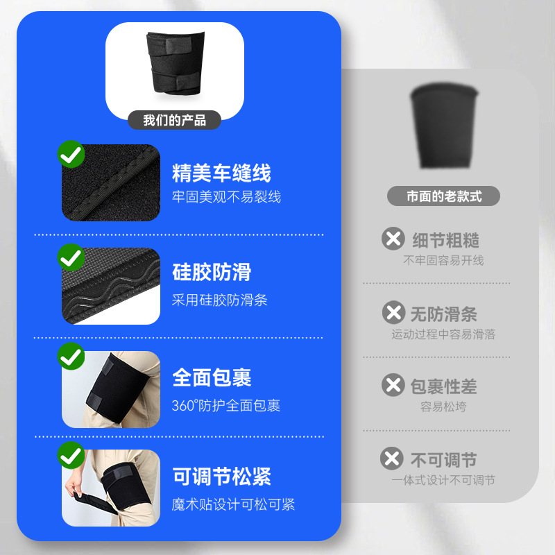 Sports Leg Sleeve Adjustable Compression Support Thigh Protector Sports Protection Leg Sleeve
