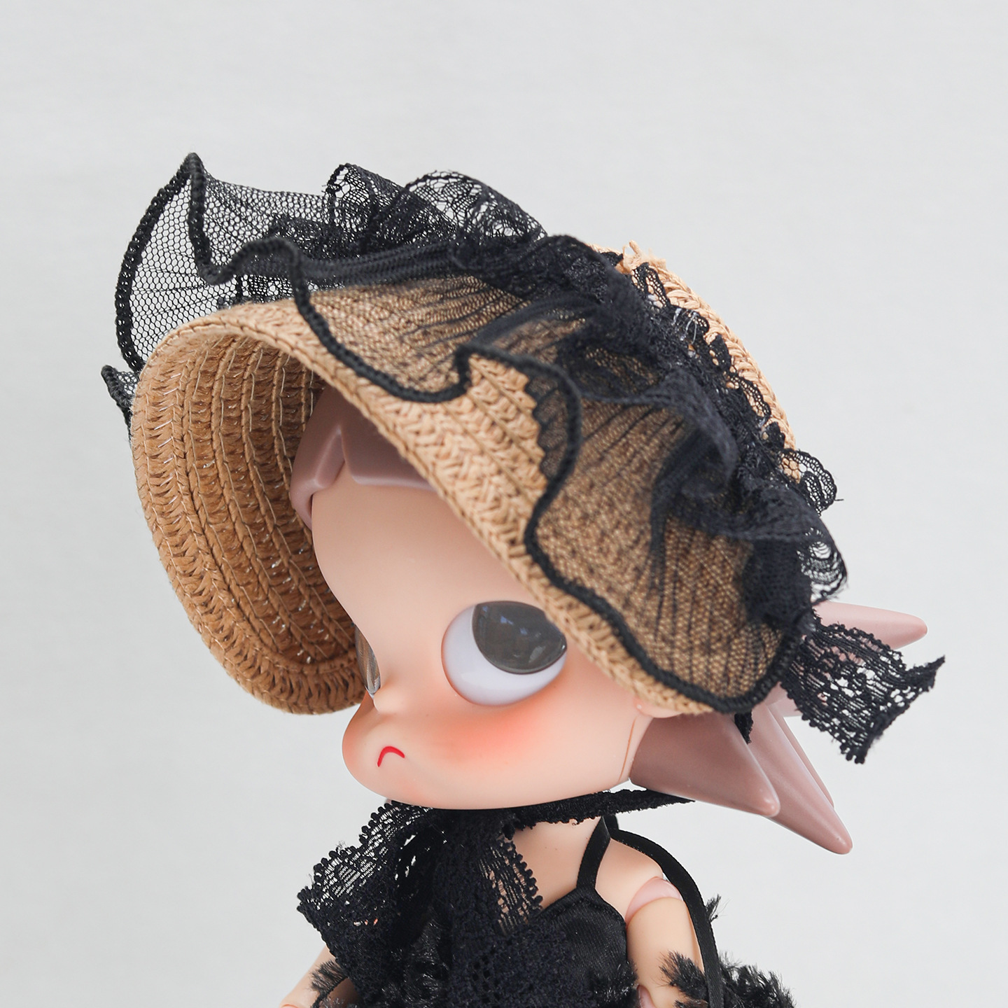 Gazi Sister Straw Hat zsiga BJD 1/8 BJD Bonnet Mini Hat Lolita Lace Headscarf Accessories