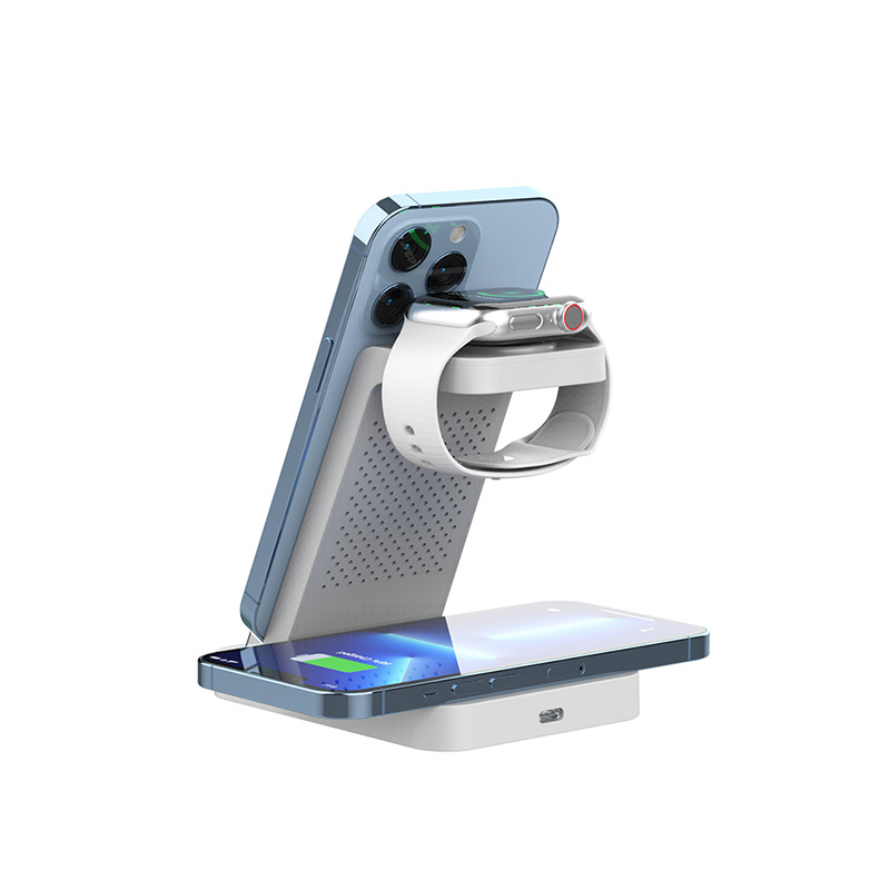 3-in-1 Wireless Charger Stand Suitable for i Samsung Apple Watch Phone Charging Universal