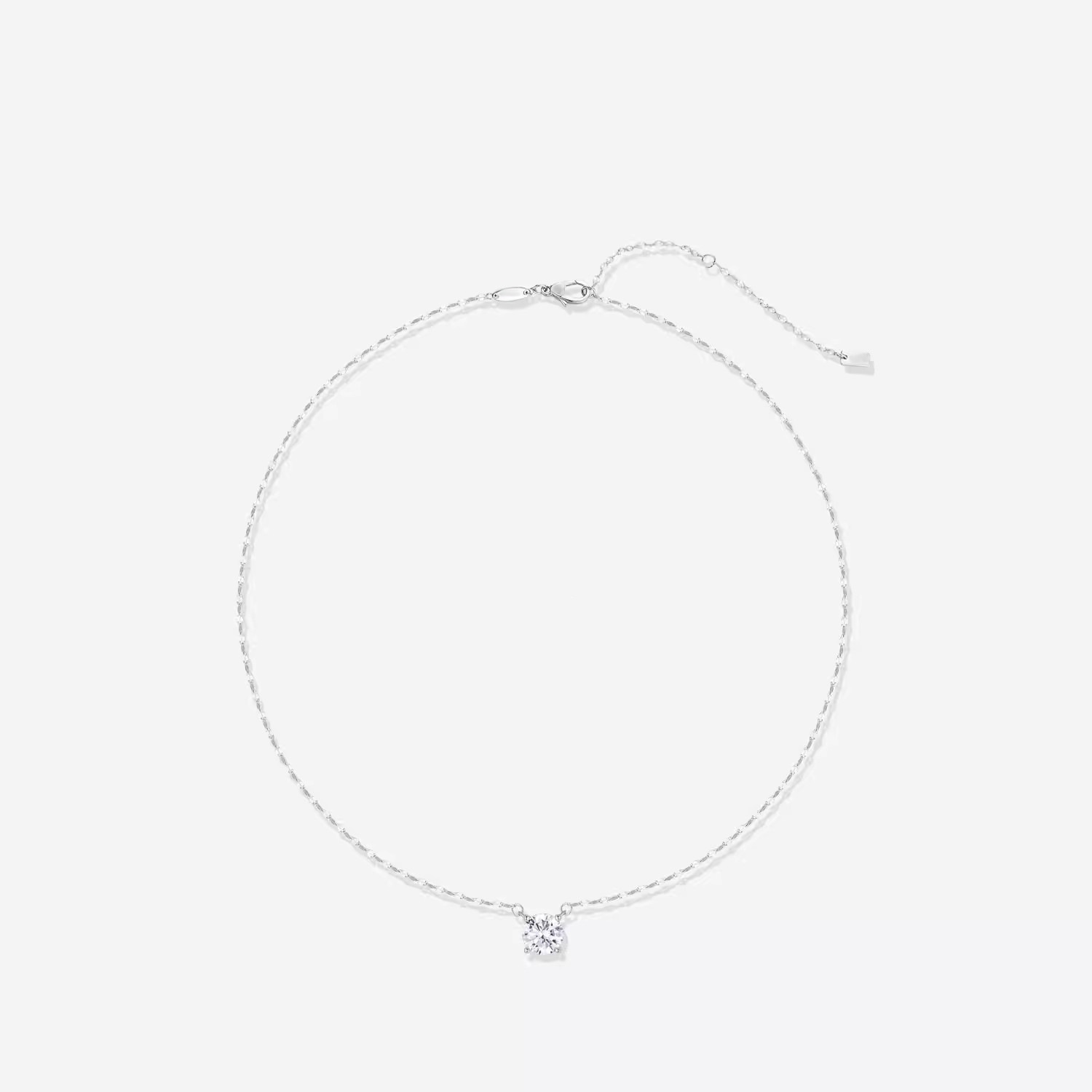 Lip chain nose shit diamond necklace neck drop of tears four-prong mini single diamond sea blue zircon pendant锁骨 chain