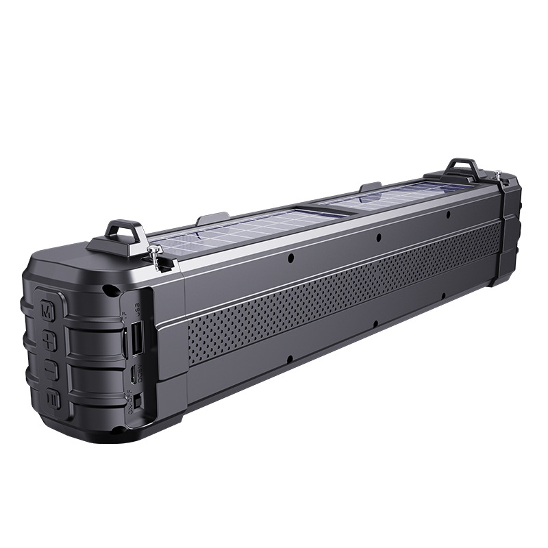 Soundbar Bluetooth Speaker Strip with Color Lights Desktop Outdoor Solar Bluetooth Speaker Subwoofer