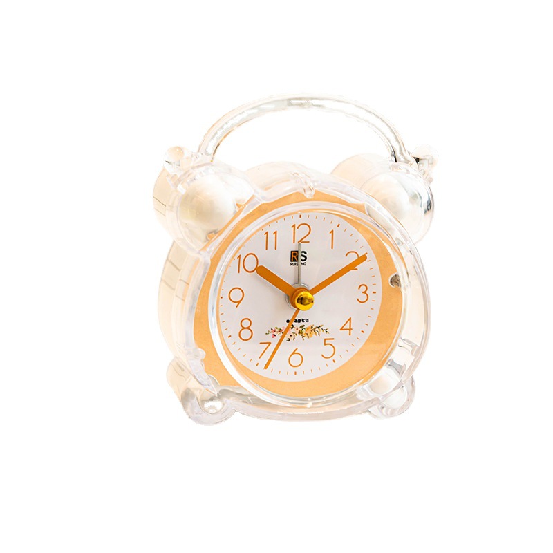 Sales crystal alarm clock silent student DIY simple cartoon children's electronic small alarm clock