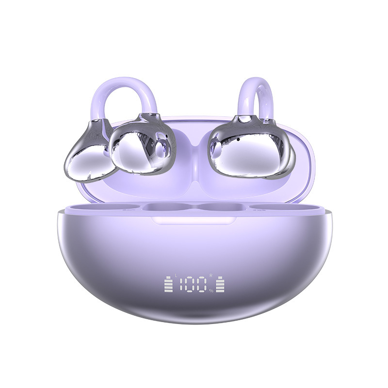 Clip-on Bluetooth Headphones Open Ear Headphones Smart Noise Cancelling Headphones Ultra-long Battery Life Fast Charging