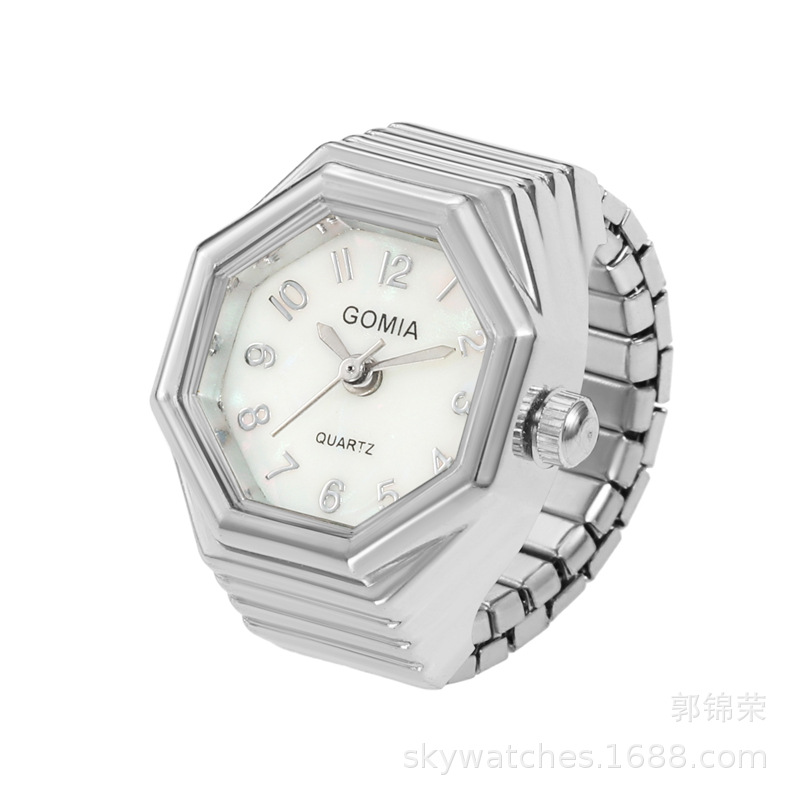 Ring Watch New Simple Men's and Women's Couple Hexagonal Ring Watch Extended Strap