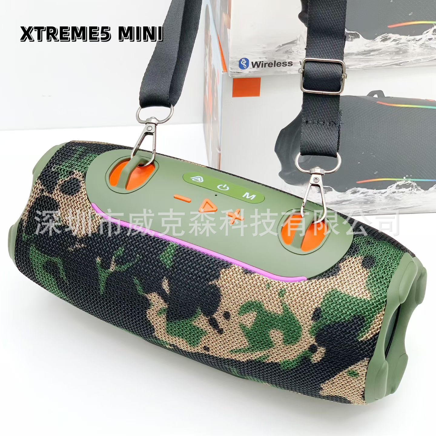 New 5th Generation Mini XTREME5 LED Bluetooth Speaker with Light, Portable Outdoor Subwoofer