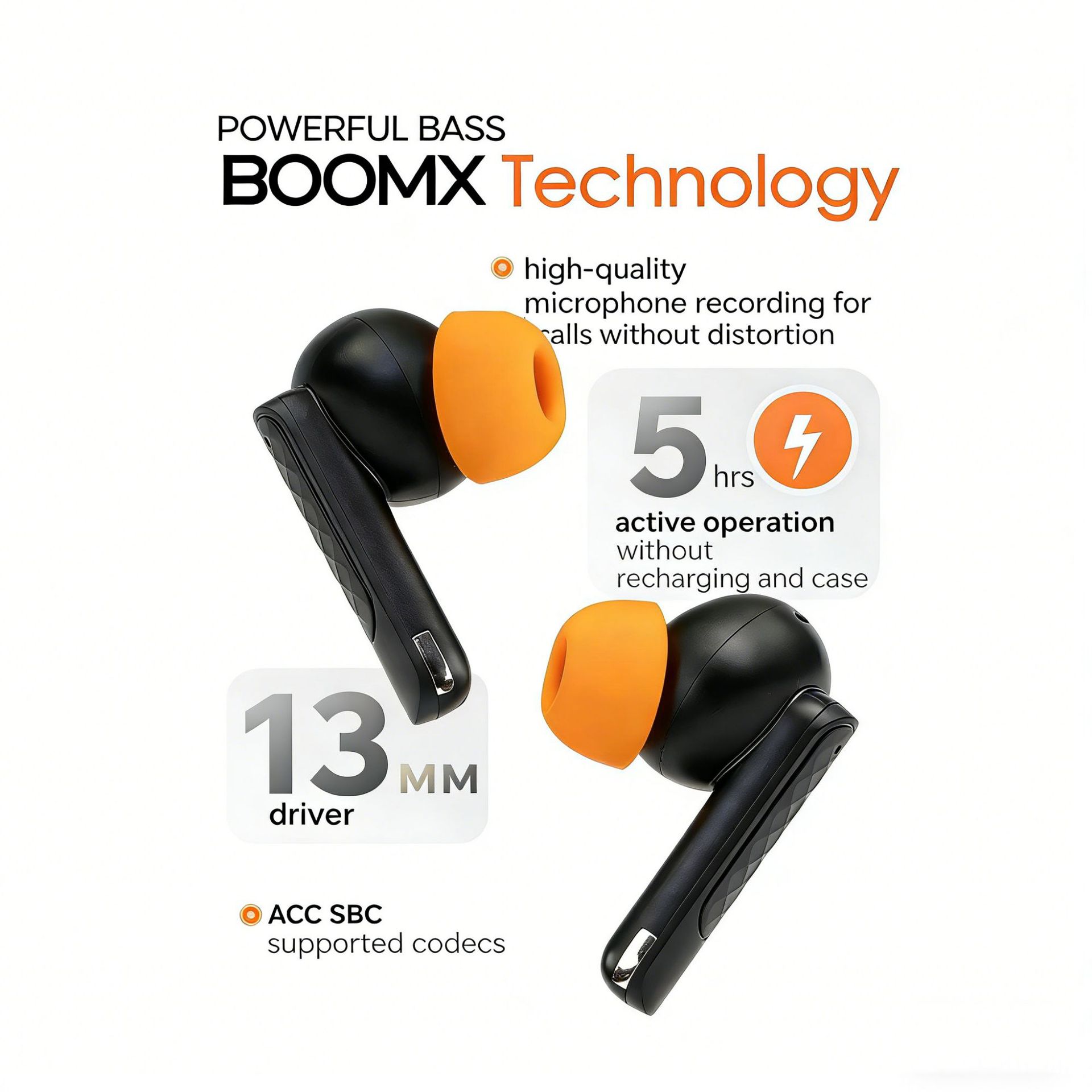 IVANTE Private Mold S42 Quad-Mic ENC Call ANC Noise Reduction Low Latency Wireless TWS In-Ear Bluetooth Headphones