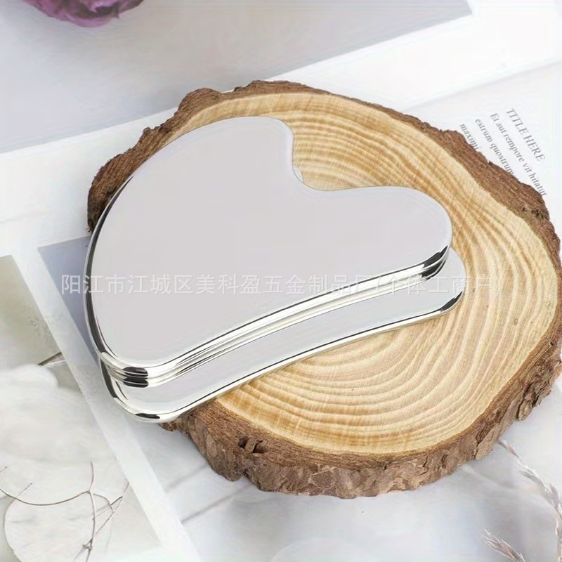 Stainless steel gua sha scraper finger gua sha piece facial gua sha firming lifting metal massage board tool fascia