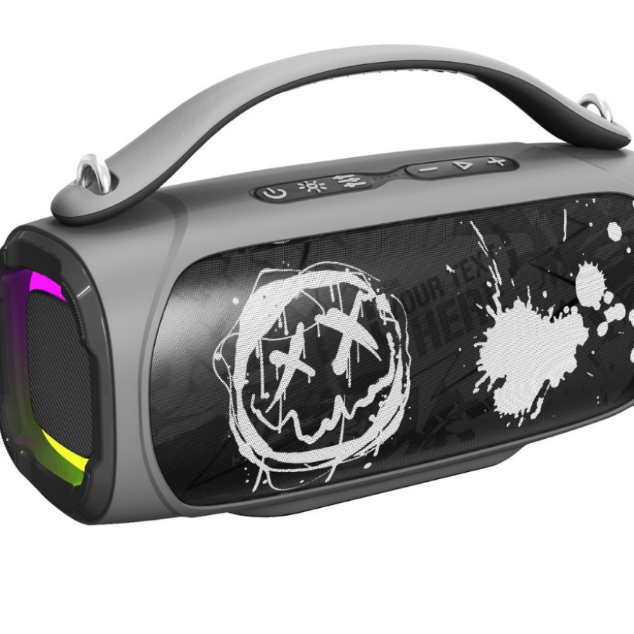New 60W High-Power Bluetooth Speaker with RGB Lighting, Subwoofer, Wireless, Backpack-Style, Portable Outdoor Speaker