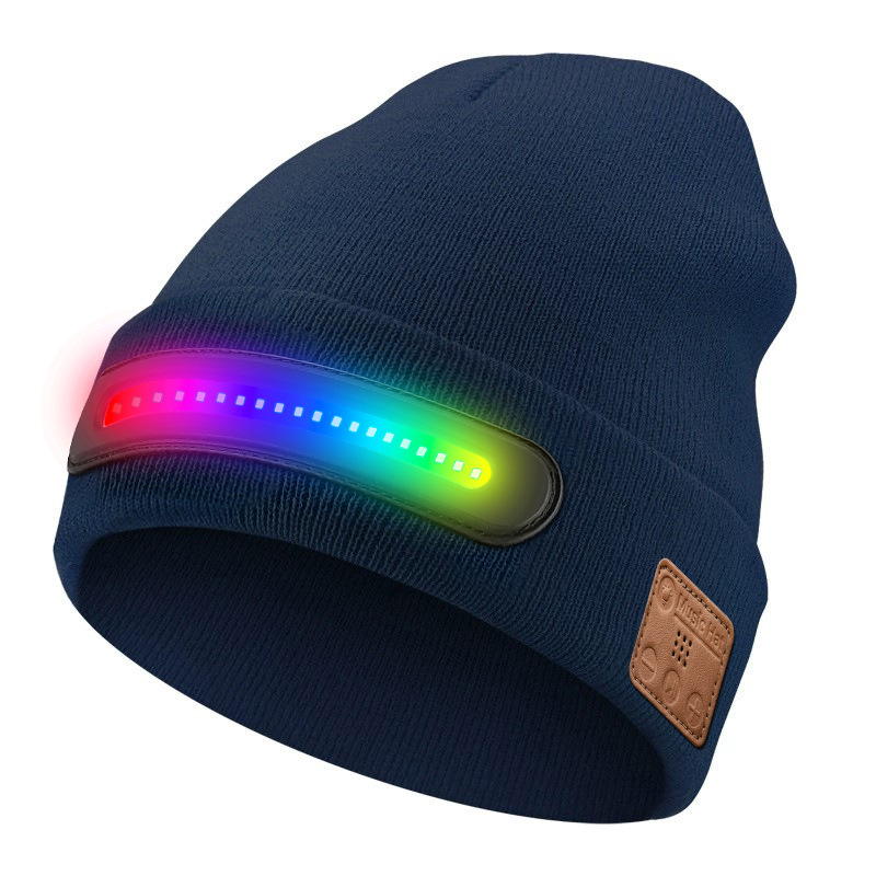 Private mold new LED lighting outdoor fitness Bluetooth music holiday light-up hat