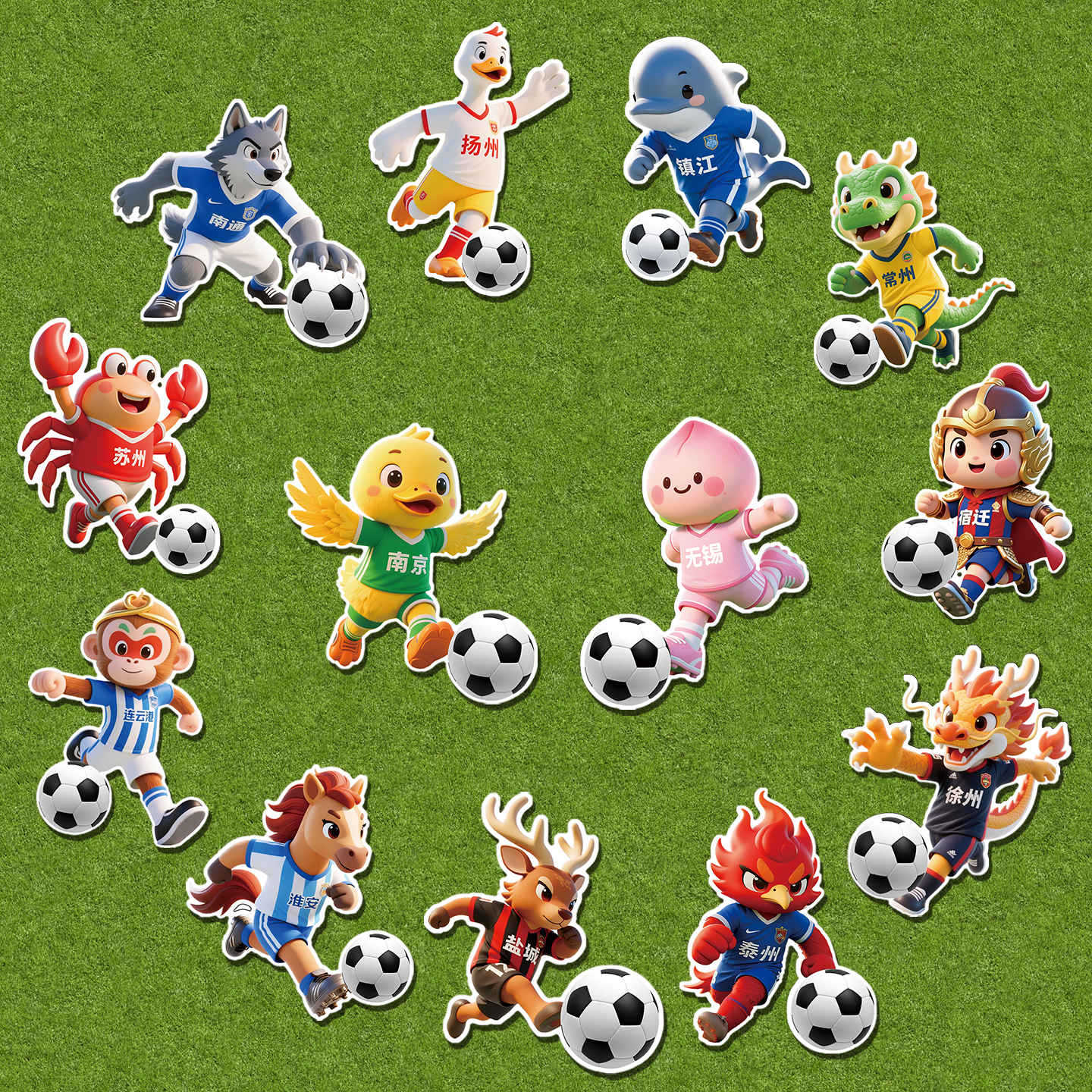 Jiangsu Football League Souvenir Decoration Su Chao Creative Fridge Magnet Cheer Gift Call Brother Nan Commemorative Item