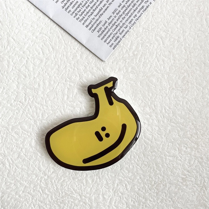 New Cartoon Phone Stand Banana Fries Resin Acrylic Phone Airbag Stand Custom Logo Digital