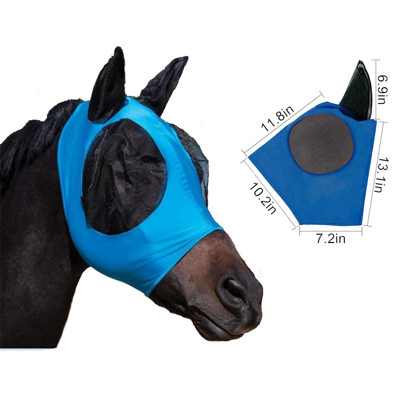 Best Selling Equestrian Horse Face Mask Mosquito Proof Fly Proof Insect Proof Elastic Horse Mask