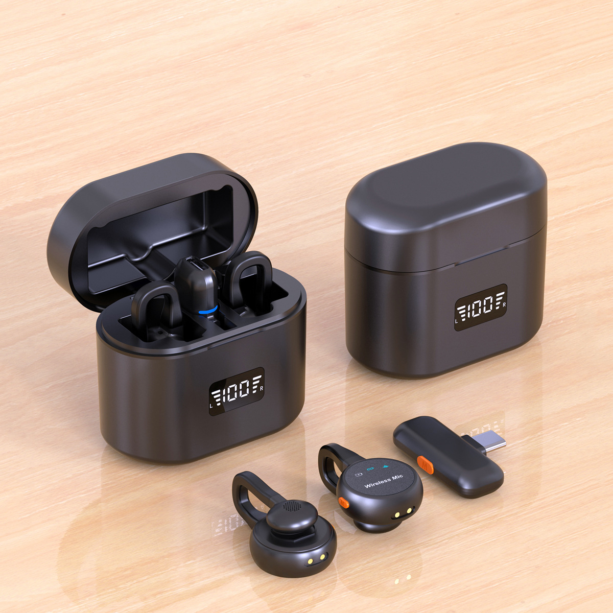New 2025 Wireless Lavalier Microphone Hidden Recording Live Streaming Mobile Noise Reduction