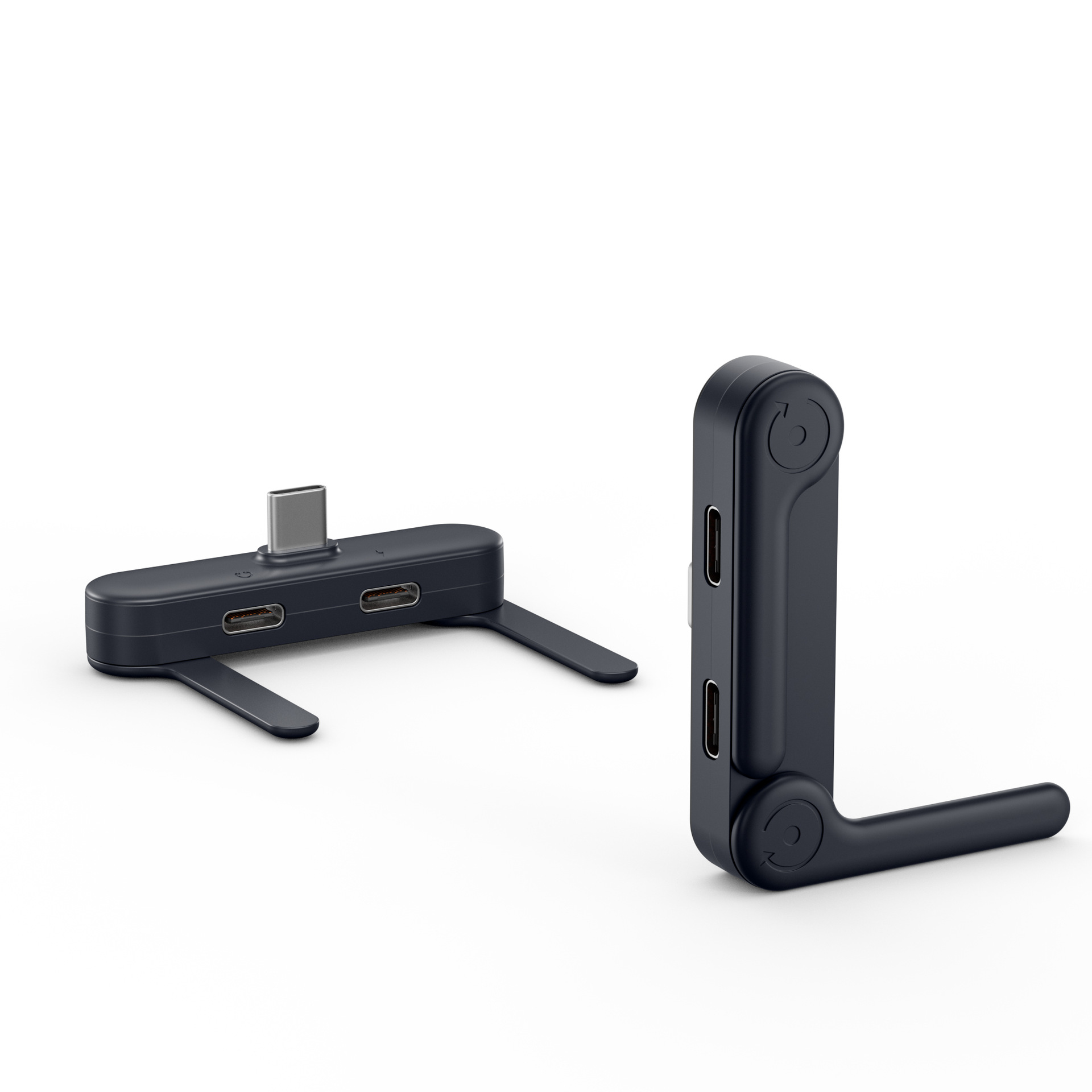 Phone Stand Mobile Game Curved Charging Type-C Foldable Dual Type-C Adapter Headphone Listening