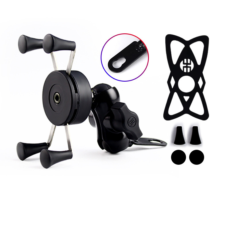 Outdoor cycling motorcycle navigation X-type phone mount electric vehicle rechargeable universal delivery mount outdoor
