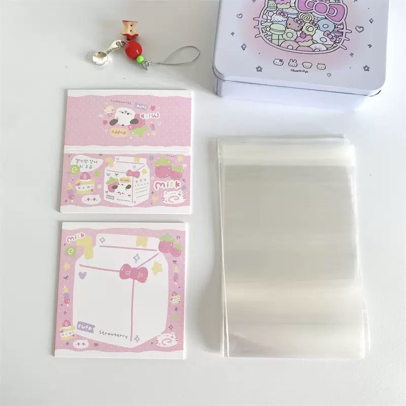 Independent transparent packaging DIY card header card back set Perler bead finished packaging bag gift cute cartoon packaging