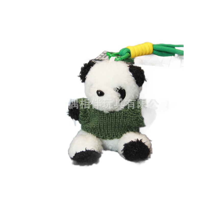 Pilot giant panda pendant panda keychain plush toy backpack charm gift print name custom LOGO